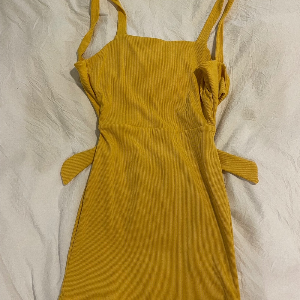 Superdown mustard yellow dress